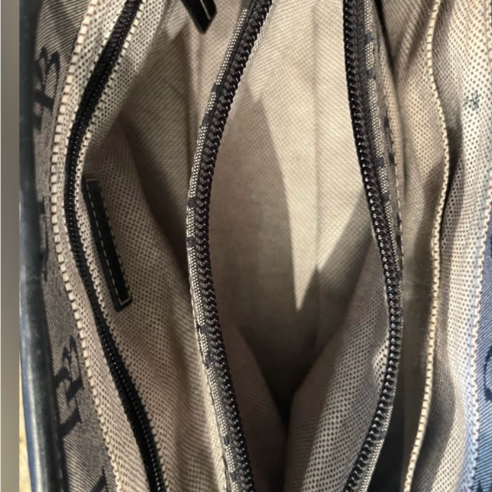 Dooney and Bourke Signature Small Double Handle Black and Gray Tote - Picture 10 of 11